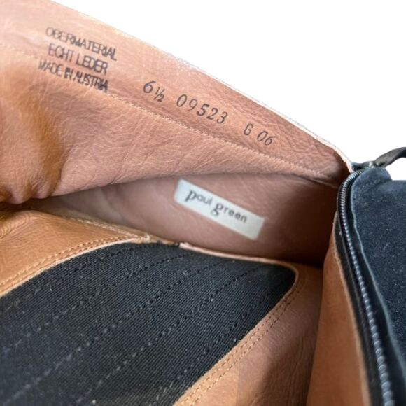 Paul Green Sante Zip Western Chelsea Black Suede Ankle Boots Size 8.5 US /6.5 UK - Picture 6 of 6